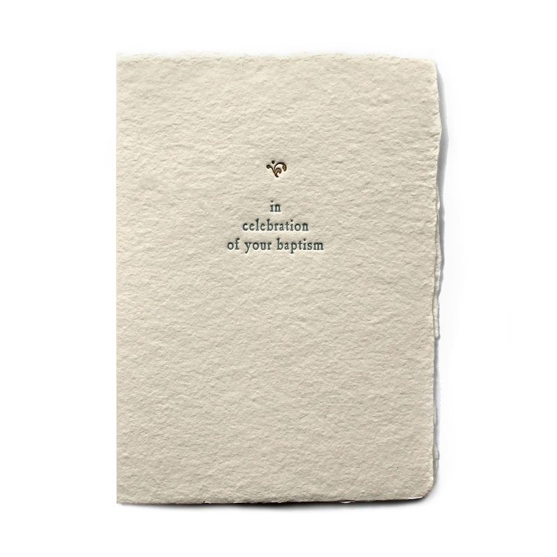 In Celebration of Your Baptism Small Salutation Letterpress Card