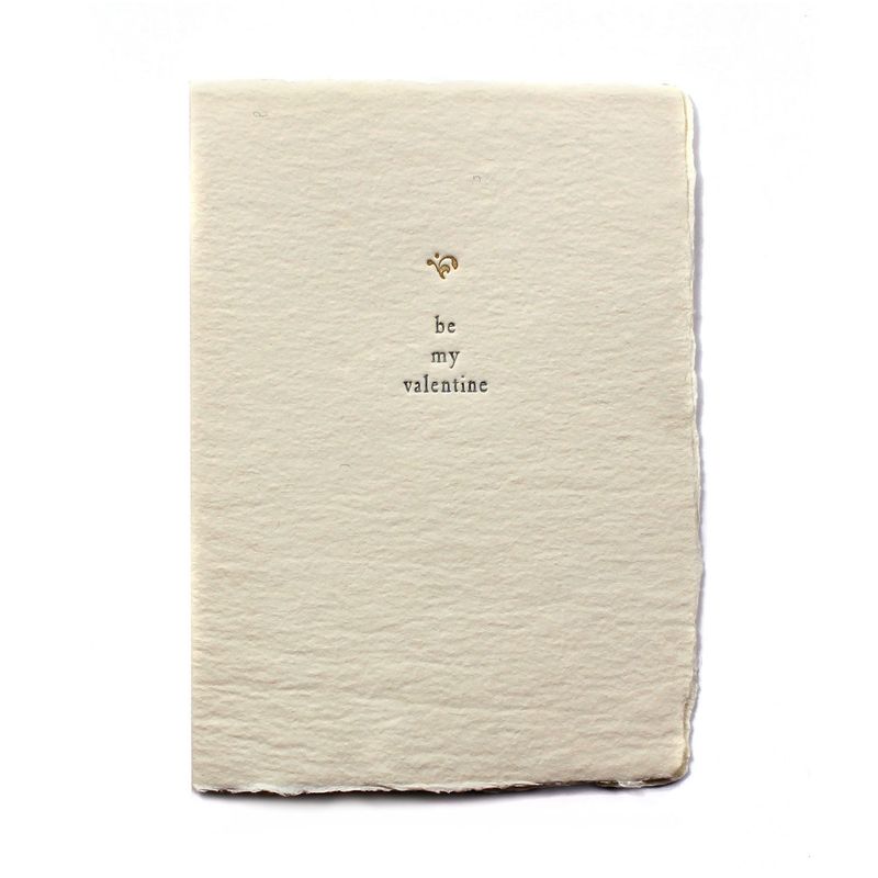 Be My Valentine Small Salutation Letterpress Card