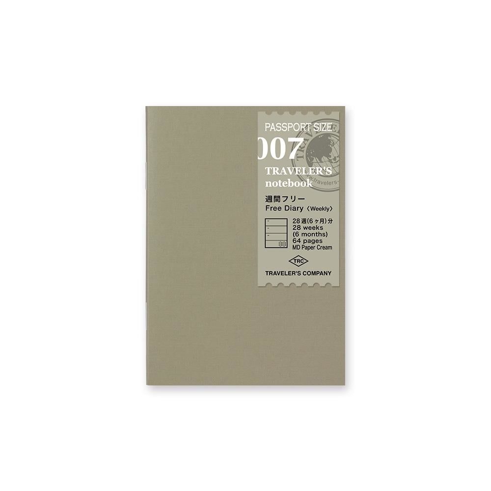 Refill Free Diary weekly Passport 007