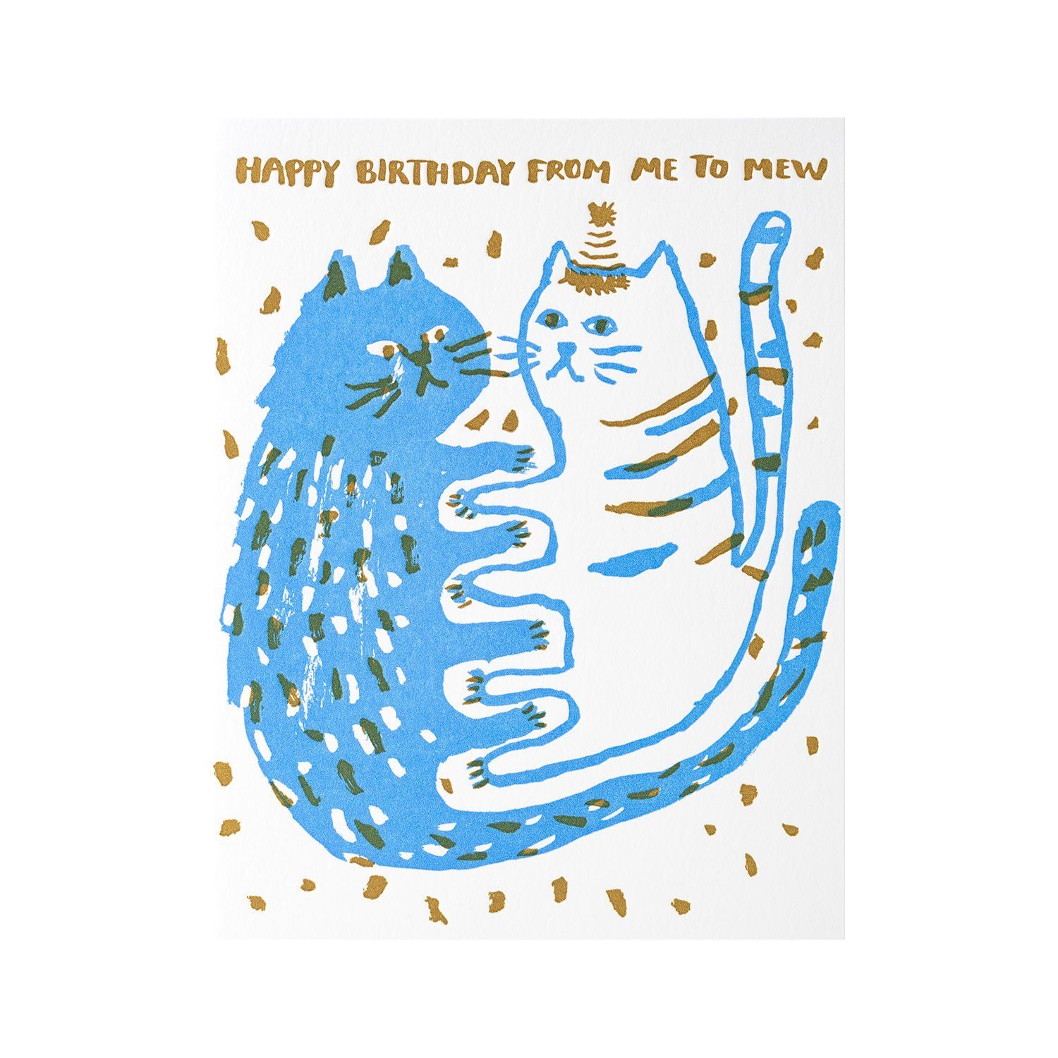 Me to Mew Birthday Letterpress Card