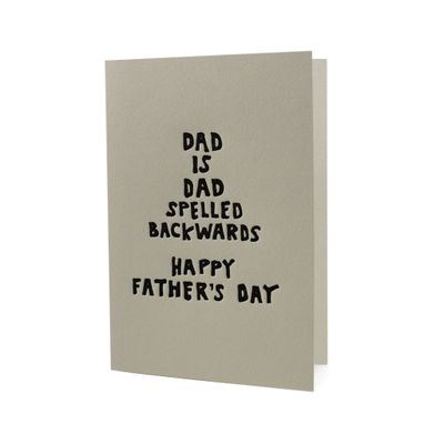 Dad Spelled Backwards Father&#39;s Day Letterpress Card