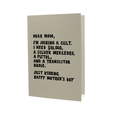 Joining a Cult Mother&#39;s Day Letterpress Card