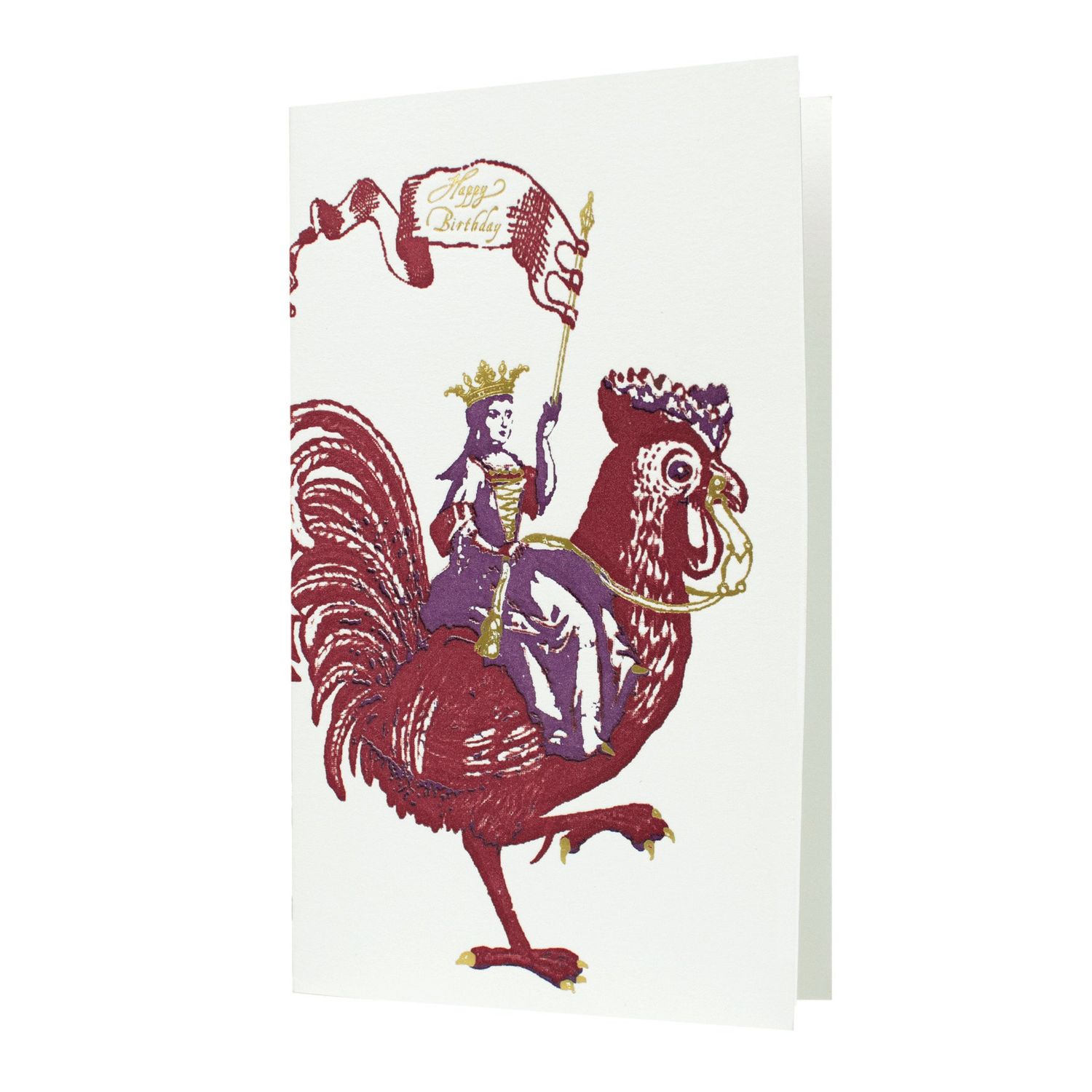 Happy Birthday Rooster Museum Collection Letterpress Card