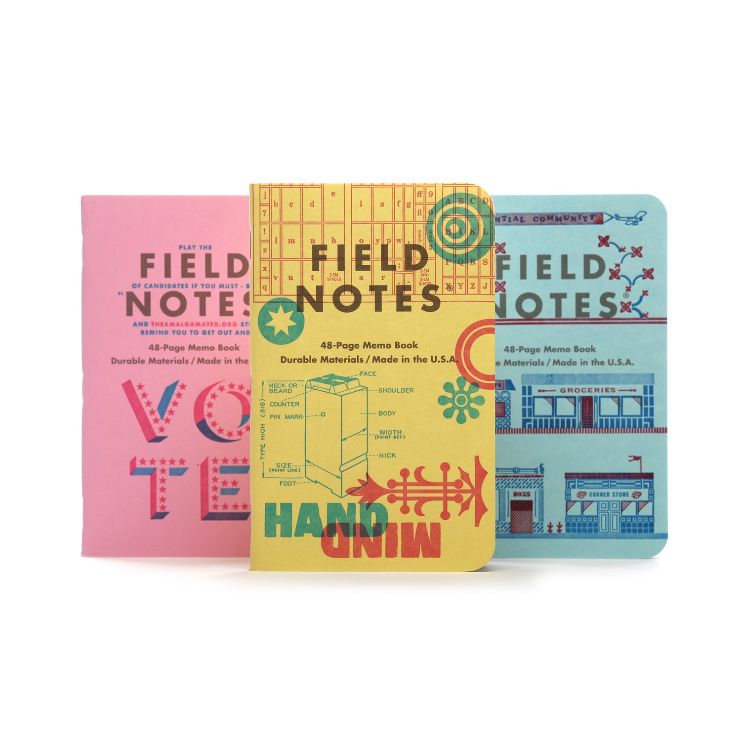 United States of Letterpress set C - 3 pack