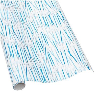 Hanukkah Candles Gift Wrapping Paper in Blue