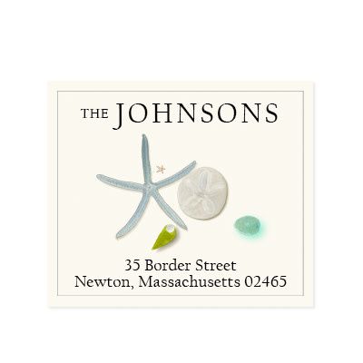 blue star address label