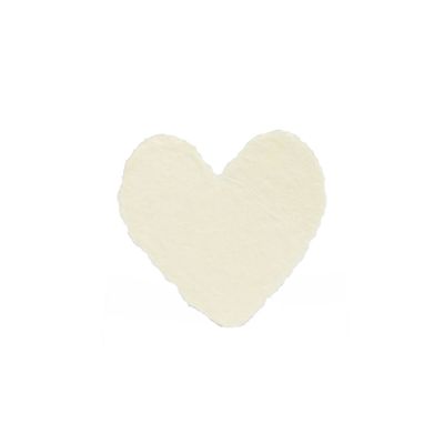 Petite Cream Handmade Paper Heart