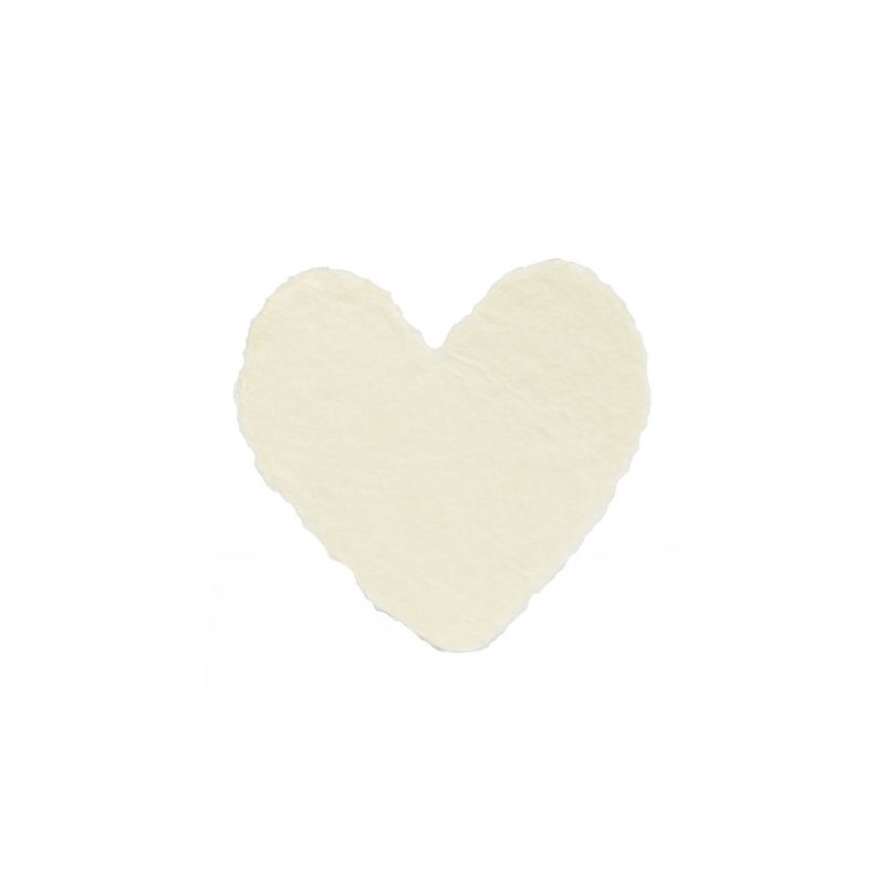Petite Cream Handmade Paper Heart
