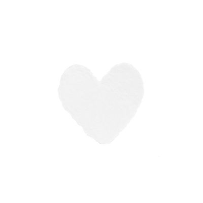 Petite White Handmade Paper Heart