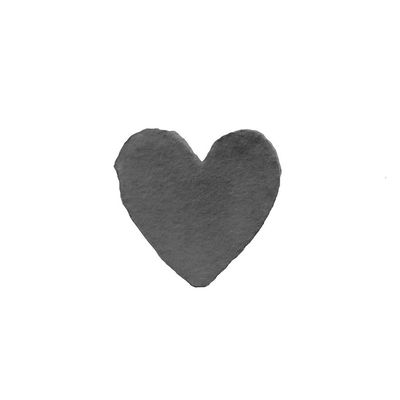 Petite Charcoal Handmade Paper Heart