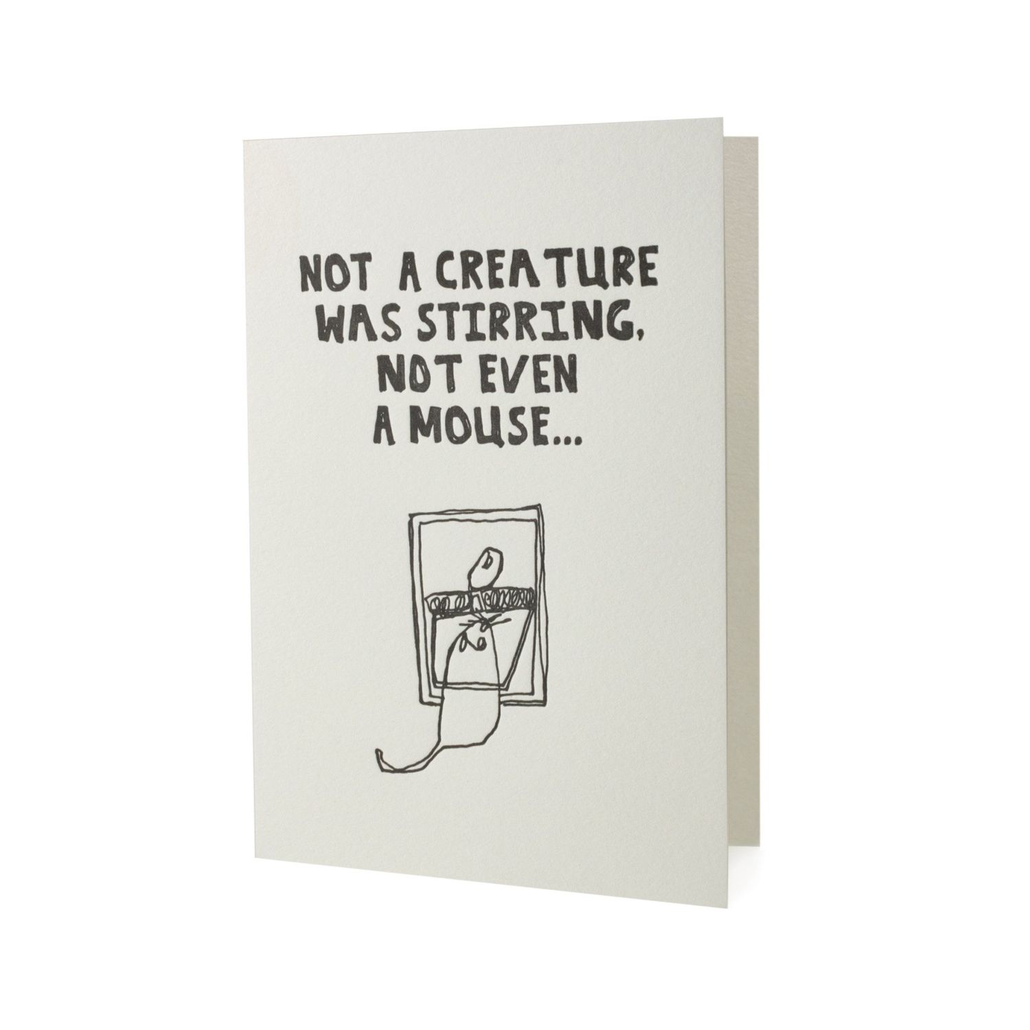 Mousetrap Christmas Letterpress Card
