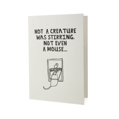 Mousetrap Christmas Letterpress Card