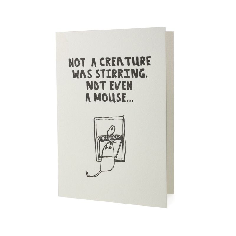 Mousetrap Christmas Letterpress Card