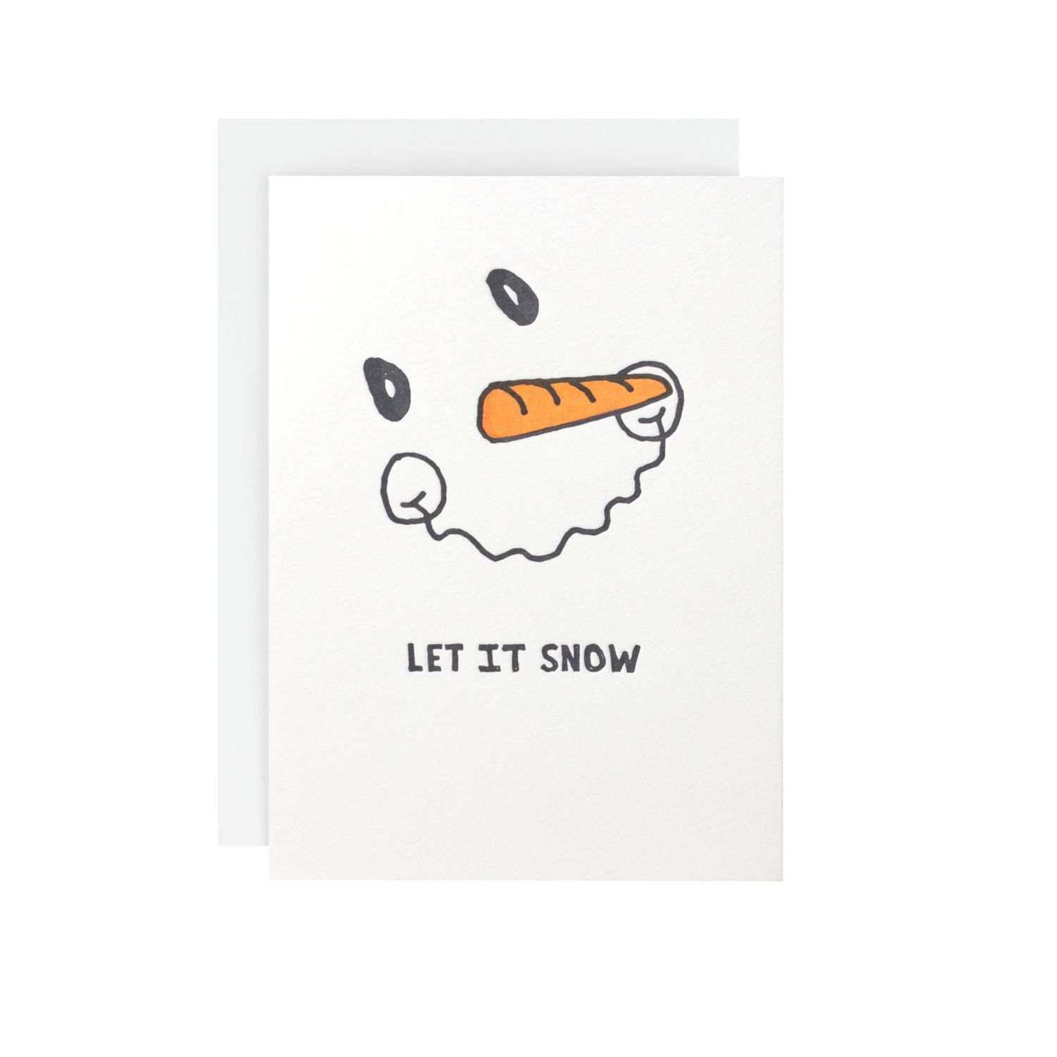 Let It Snow Holiday Letterpress Card