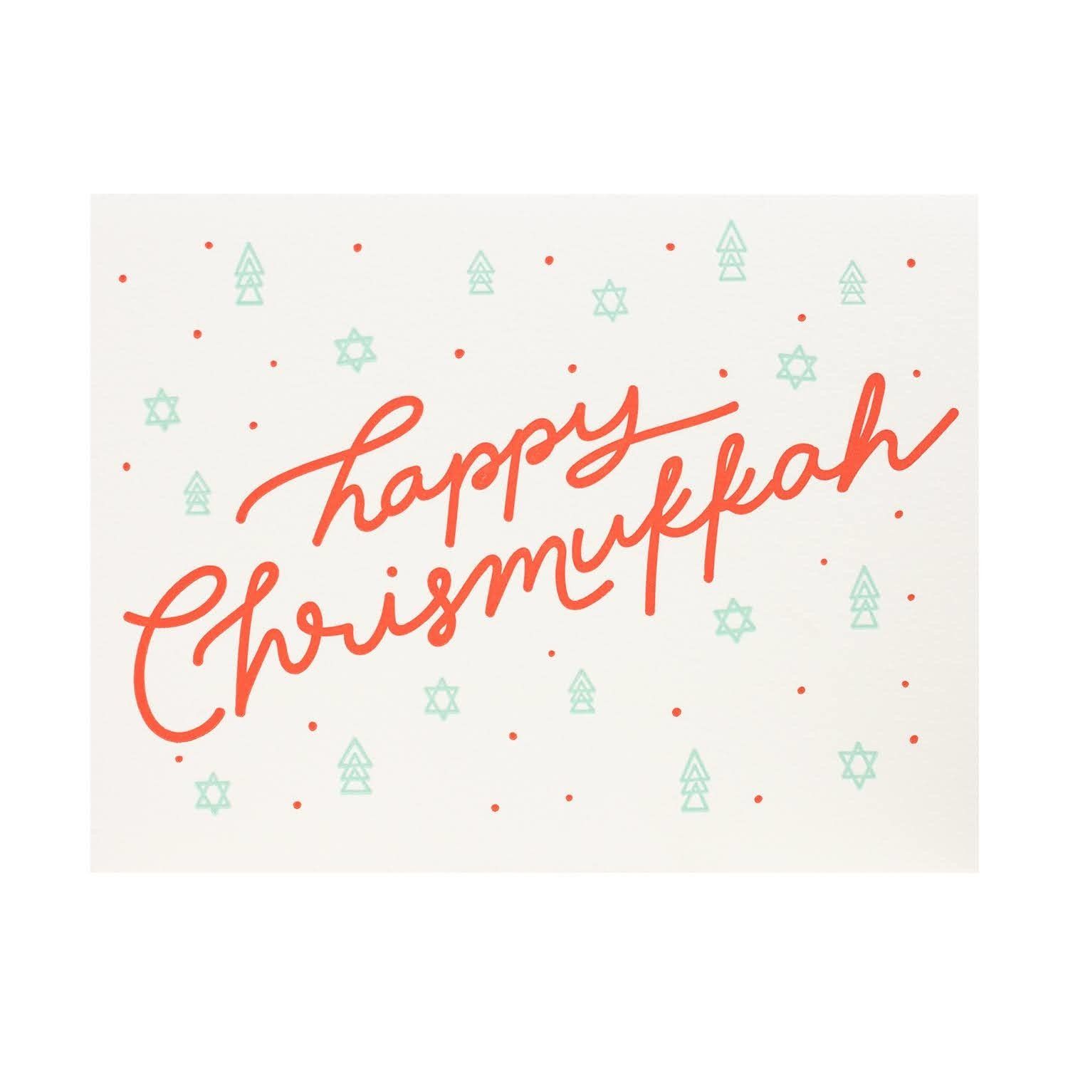 Happy Christmukkah Letterpress Card