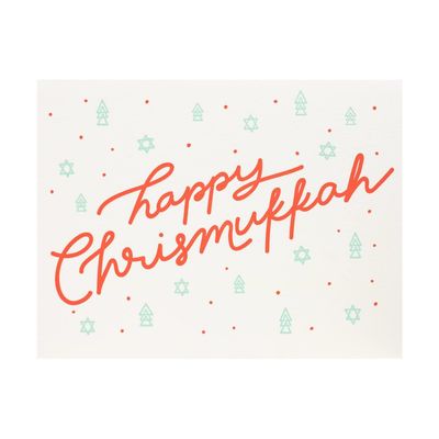 Happy Christmukkah Letterpress Card