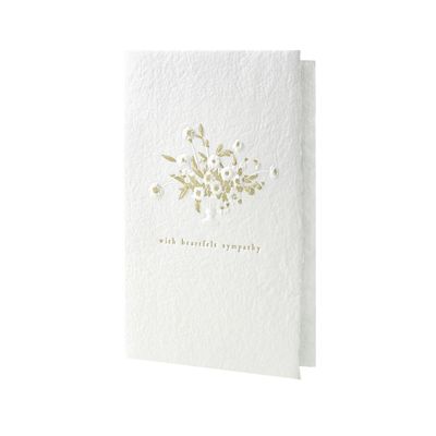 Heartfelt Sympathy Paper Sculpture Letterpress Card