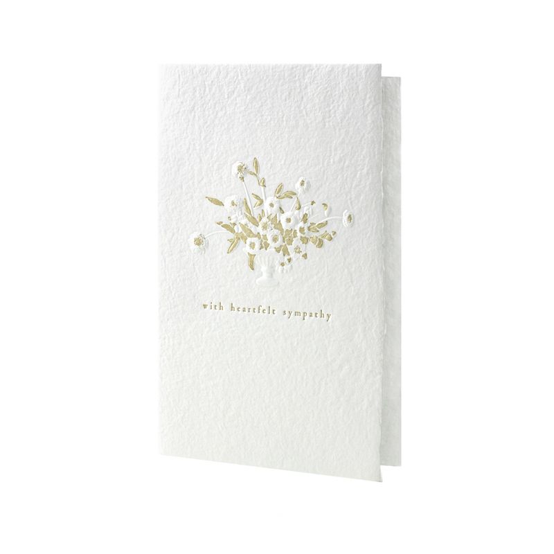 Heartfelt Sympathy Paper Sculpture Letterpress Card