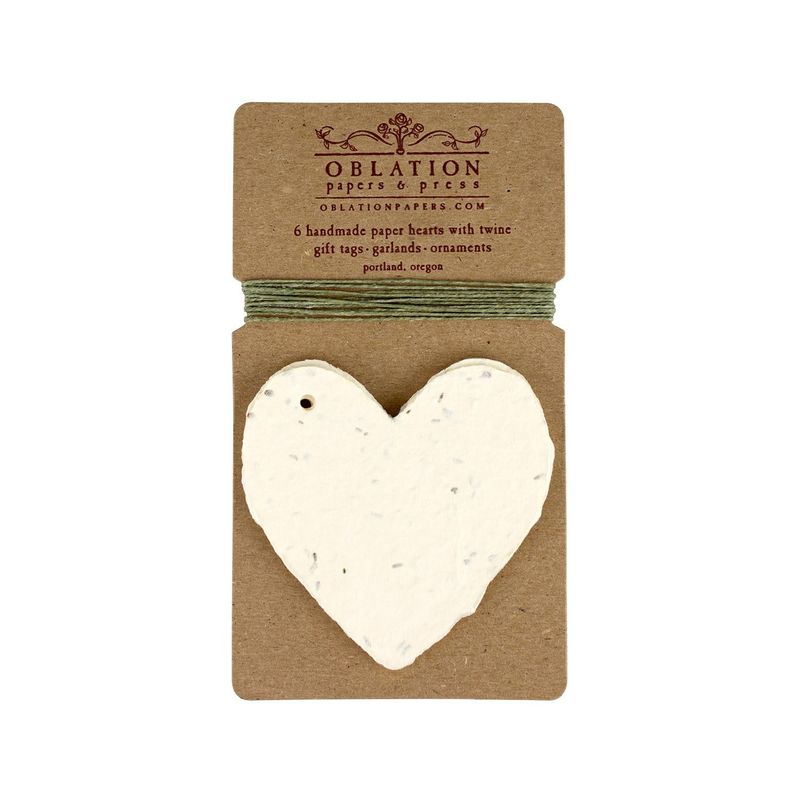Seed Petite Handmade Paper Heart Tags