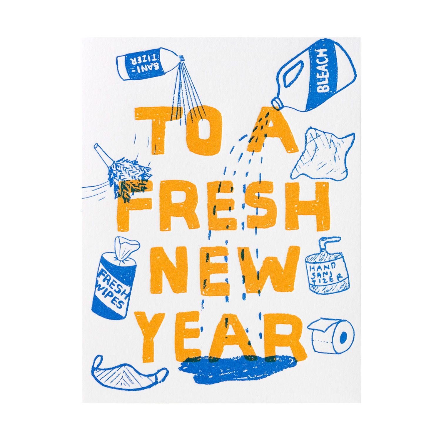 Fresh New Year Letterpress Card