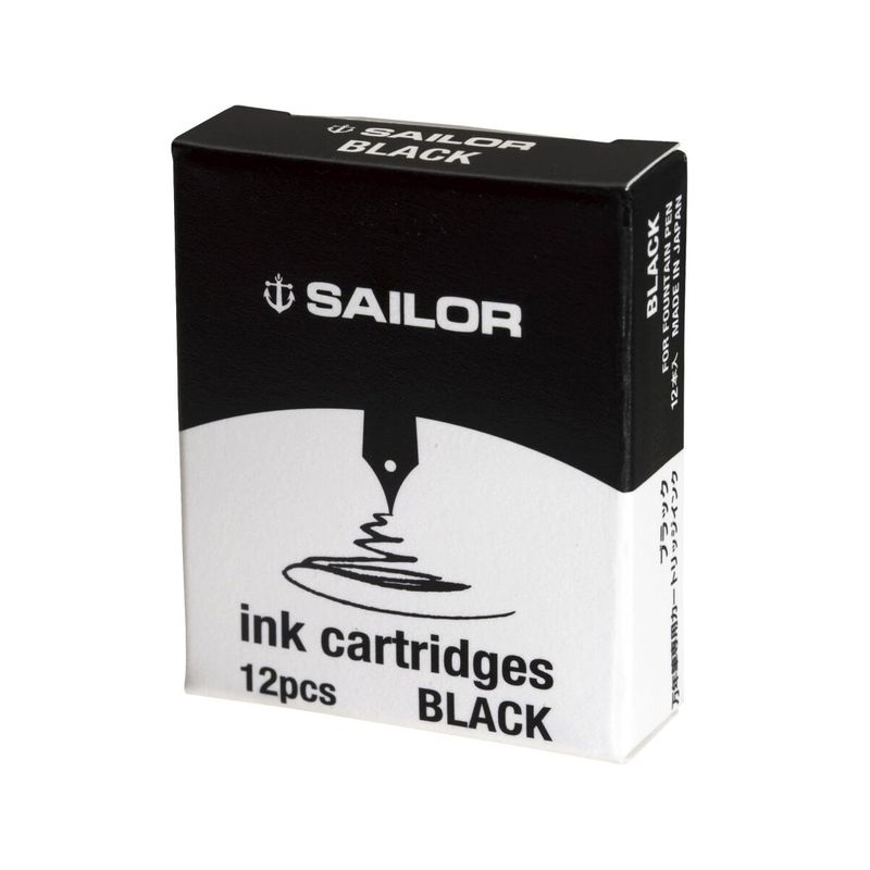 Sailor Black Ink Cartridges set of 12