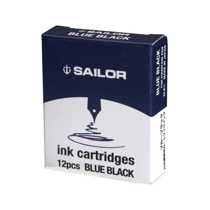 Sailor Ink Cartridges Blue Black Set of 12