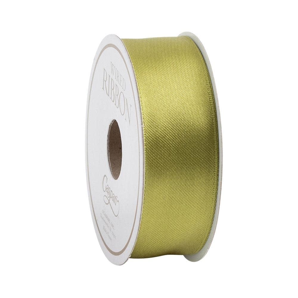 Solid Olive Green Satin Ribbon - 8 yds
