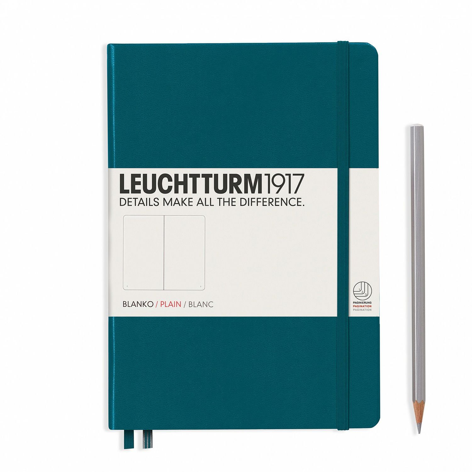 Leuchtturm1917 -  A5 Pacific Green Hardcover Notebook Blank