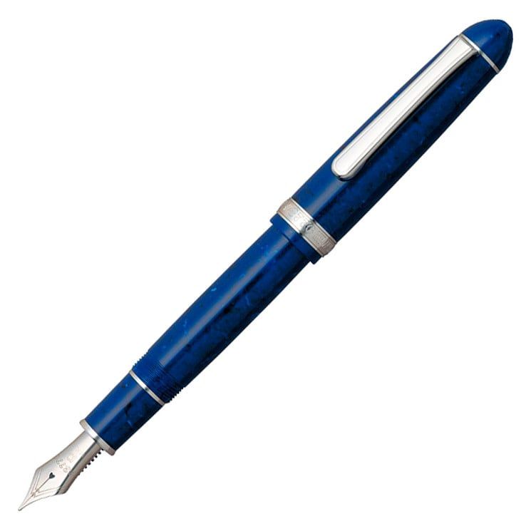 Platinum #3776 FP Midnight Ocean Blue Celluloid Rhodium