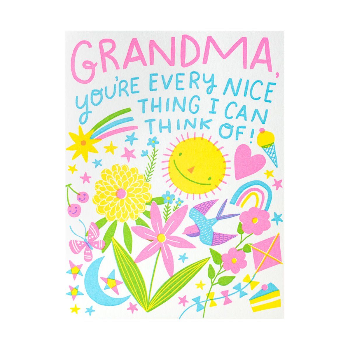 Every Nice Thing Grandma Letterpress Card