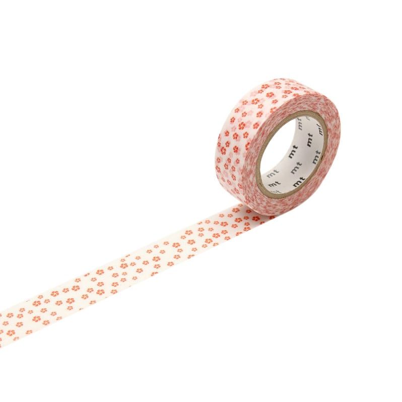 Flower Nejiriume Shu White Washi Tape
