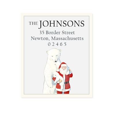 polar pals address label