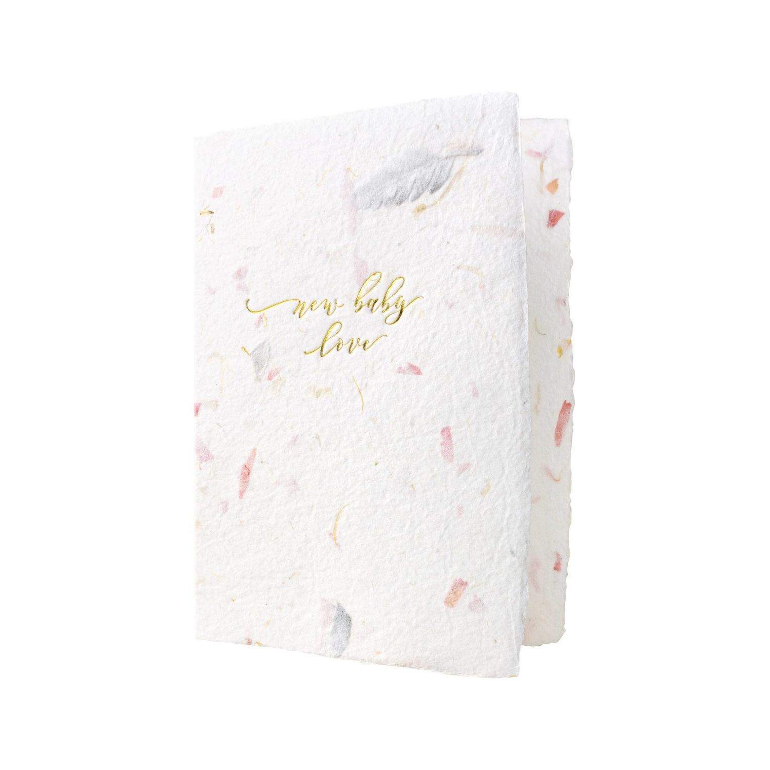 New Baby Love in Flowers Letterpress Card