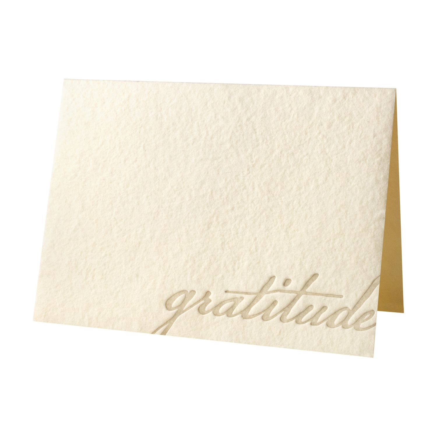 Gratitude Handmade Paper Letterpress Thank You Card