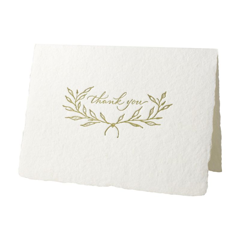 Branches Handmade Paper Letterpress Thank You Card
