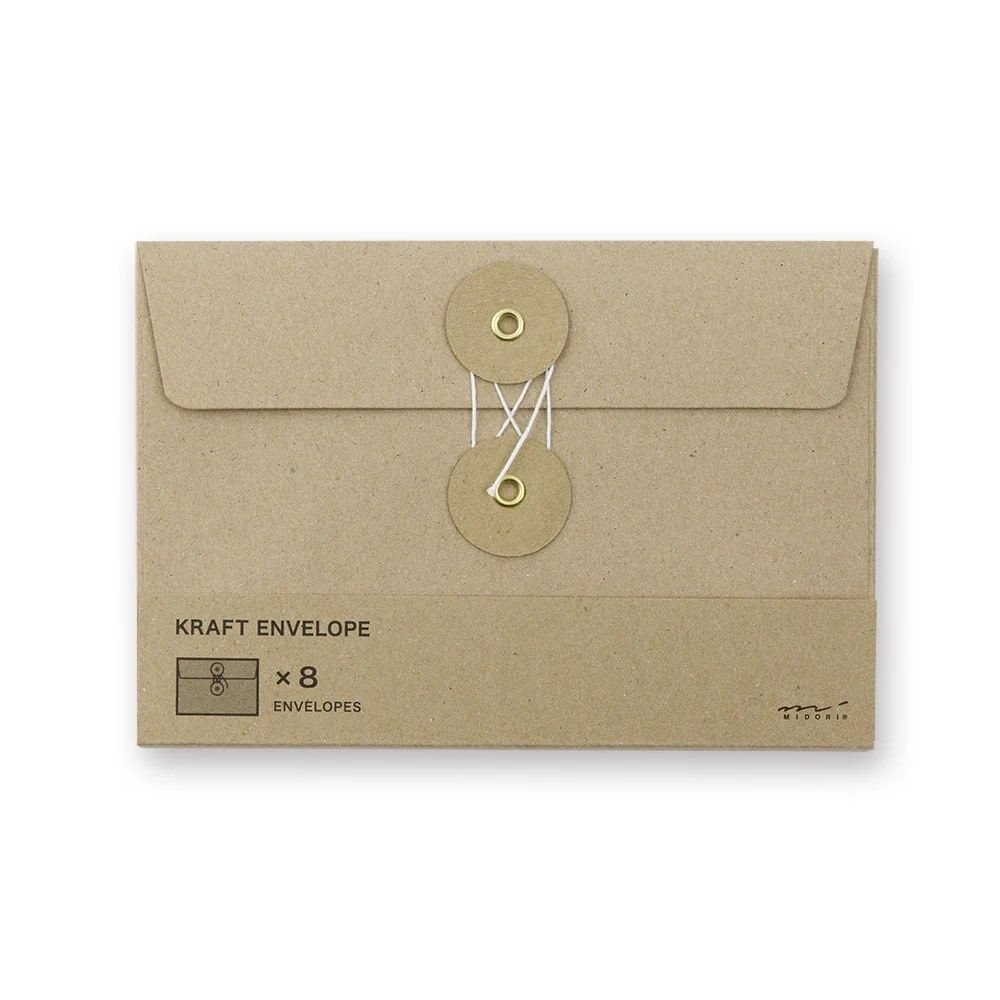 Kraft Envelope w string Horizontal M Brown