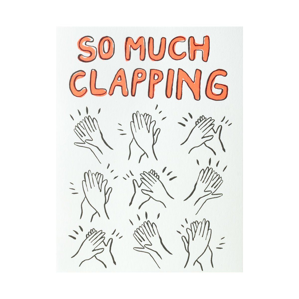 Clapping Congrats Letterpress Card