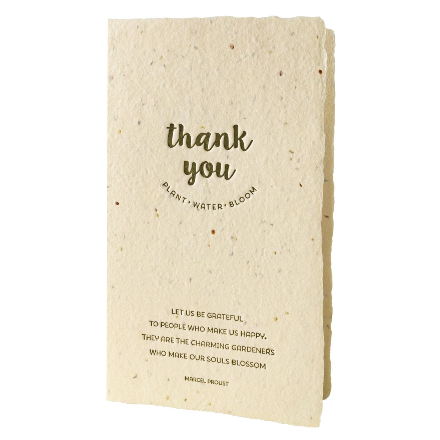 Thank You Wildflower Mix Letterpress Handmade Paper Card