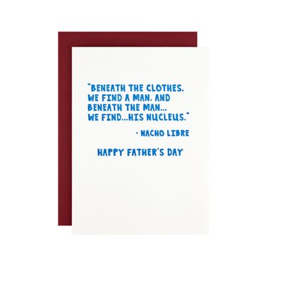 Nacho Libre Father&#39;s Day Letterpress Card