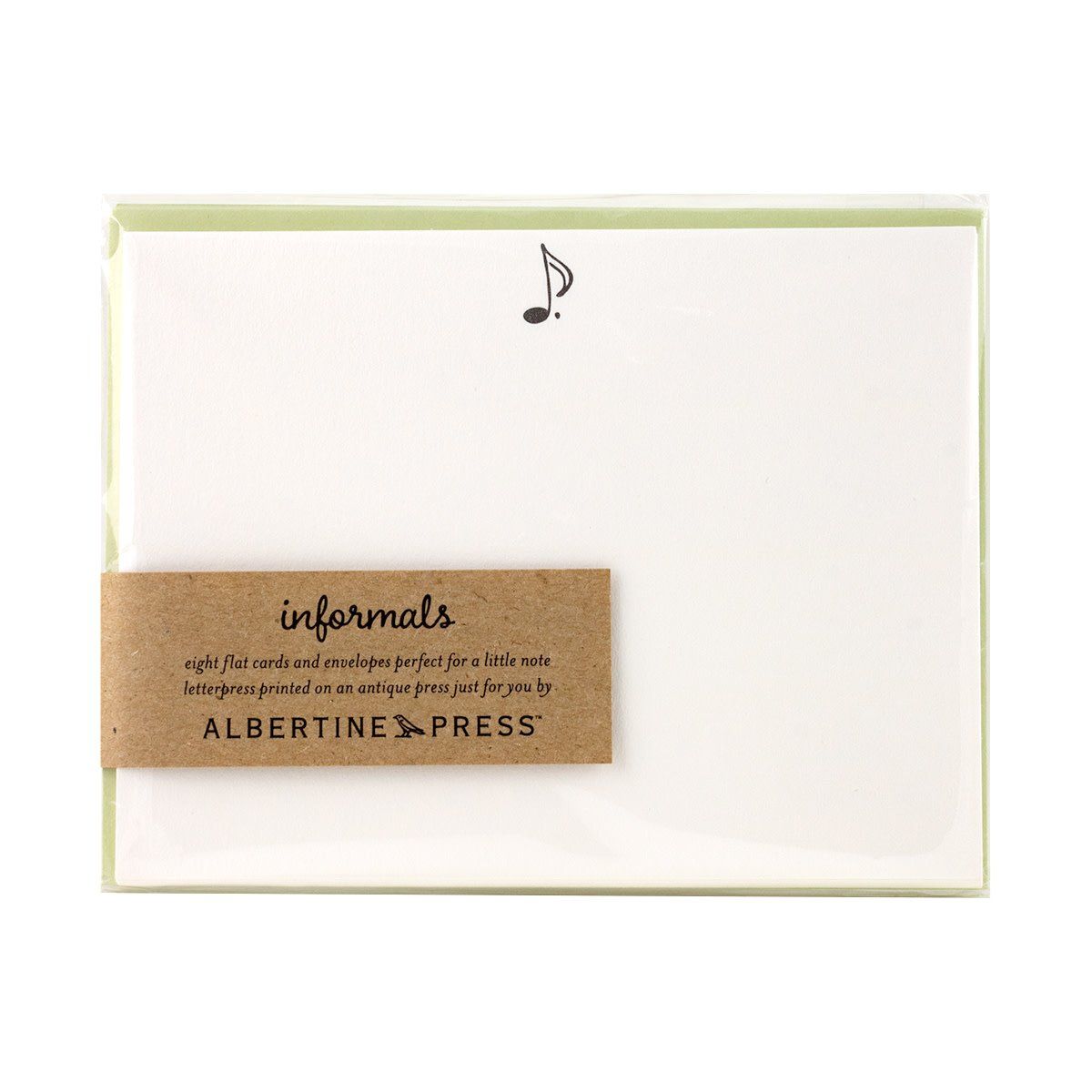 Musical Note Letterpress Notecard Set