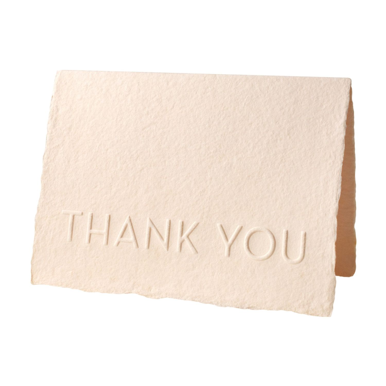 Contour Handmade Paper Letterpress Thank You Card