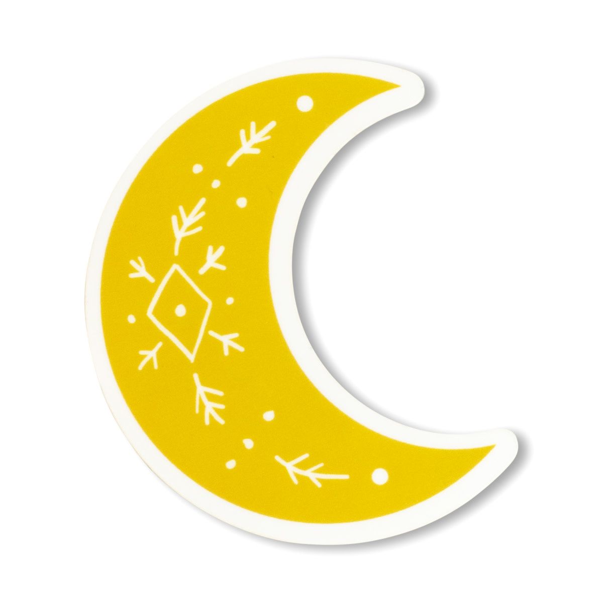 Golden Solstice Moon Sticker