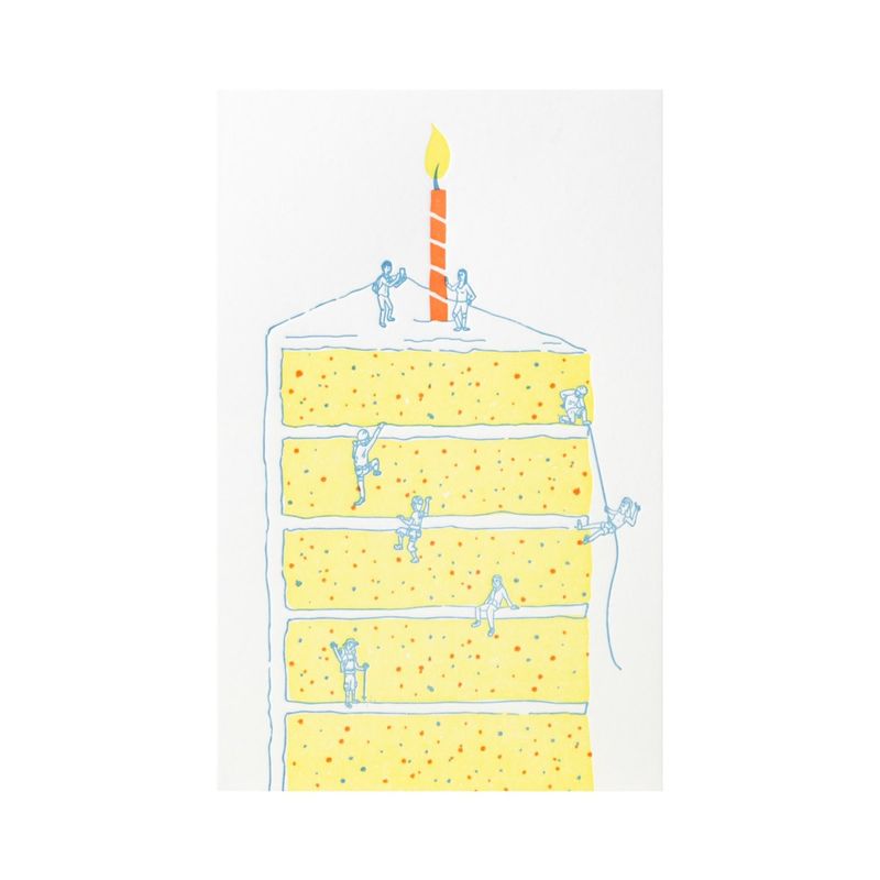 Cake Climbers Letterpress Birthday Card