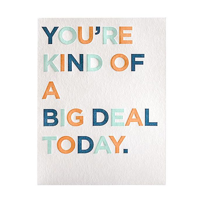 Big Deal Letterpress Card