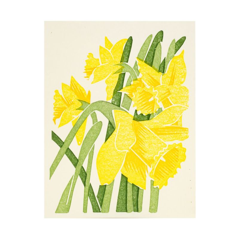 Daffodil Letterpress Card