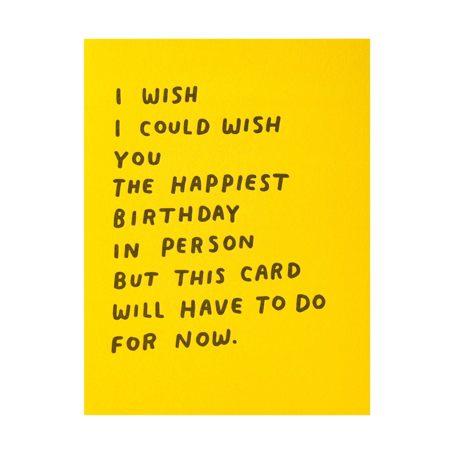 Happiest Birthday Wish Letterpress Card