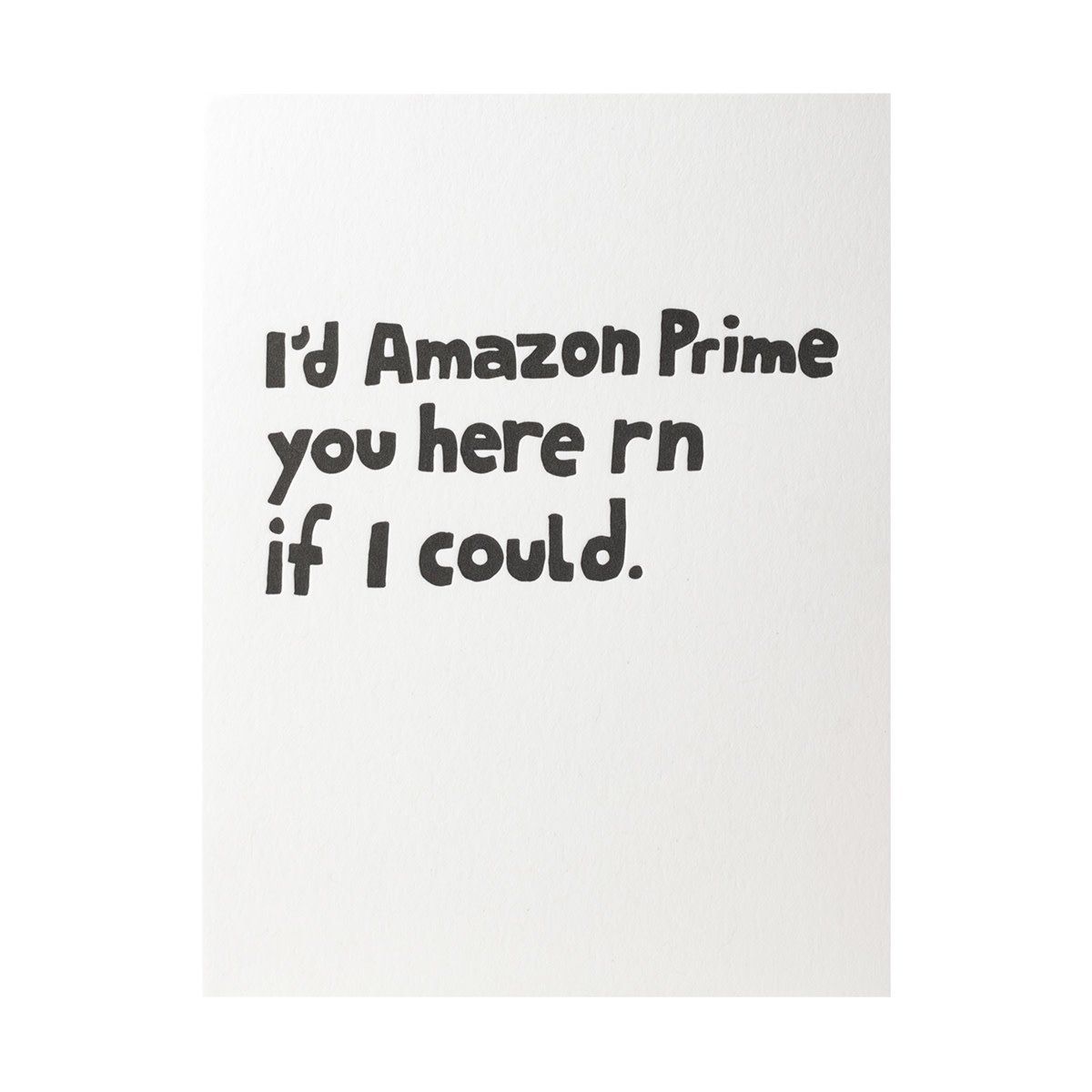 Amazon Prime You Letterpress Card