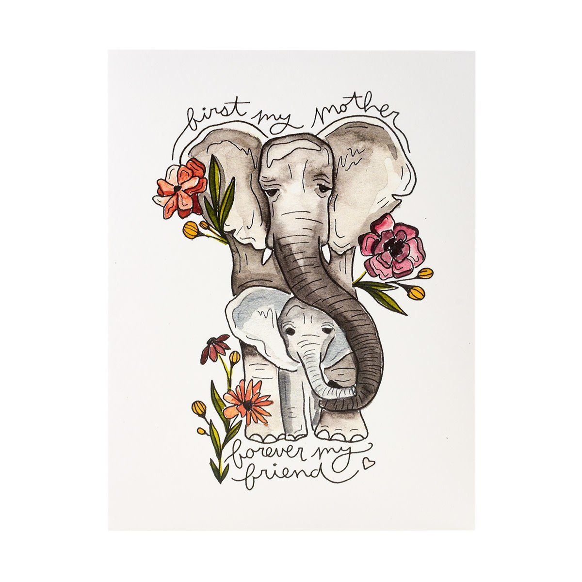 Elephant Mother Greeting Card
