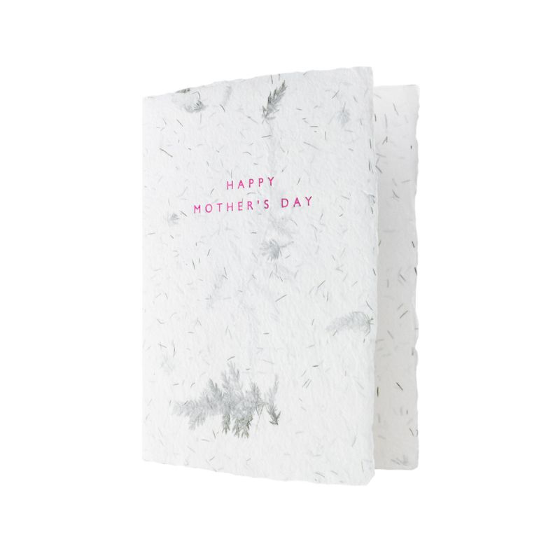 Mother&#39;s Day Greeted Fern Letterpress Card