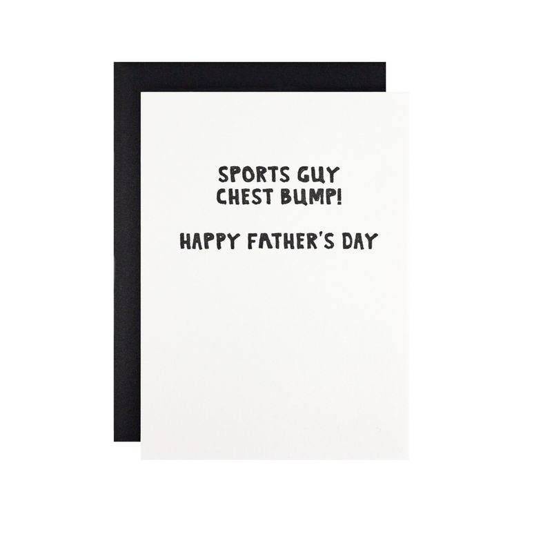 Sports Guy Father&#39;s Day Letterpress Card